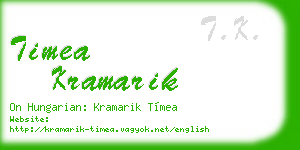 timea kramarik business card